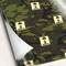 Green Camo Wrapping Paper - 5 Sheets