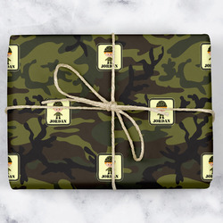 Green Camo Wrapping Paper (Personalized)
