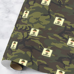 Green Camo Wrapping Paper Roll - Large (Personalized)