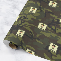 Green Camo Wrapping Paper Roll - Medium - Matte (Personalized)
