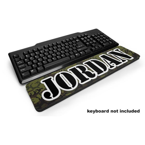 Custom Green Camo Keyboard Wrist Rest (Personalized)