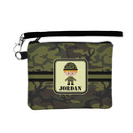 Green Camo Wristlet ID Case w/ Name or Text