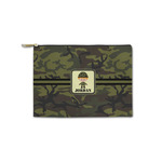 Green Camo Zipper Pouch - Small - 8.5"x6" (Personalized)