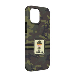 Green Camo iPhone Case - Rubber Lined - iPhone 13 Pro (Personalized)