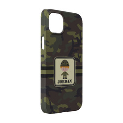 Green Camo iPhone Case - Plastic - iPhone 14 (Personalized)
