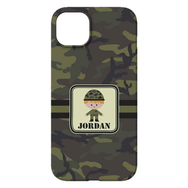 Green Camo iPhone 14 Plus Case - Back