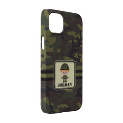 Green Camo iPhone Case - Plastic - iPhone 14 Pro (Personalized)