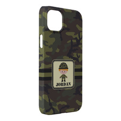 Green Camo iPhone Case - Plastic - iPhone 14 Pro Max (Personalized)