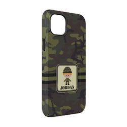 Green Camo iPhone Case - Rubber Lined - iPhone 14 Pro (Personalized)