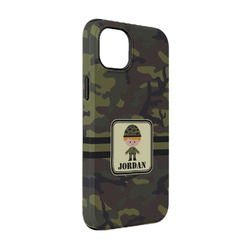 Green Camo iPhone Case - Rubber Lined - iPhone 14 (Personalized)