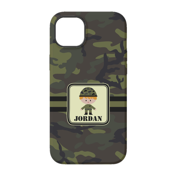 Green Camo iPhone 14 Tough Case - Back