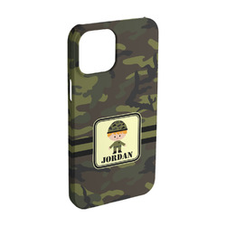 Green Camo iPhone Case - Plastic - iPhone 15 Pro (Personalized)