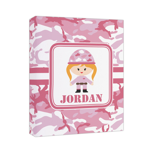 Custom Pink Camo Canvas Print (Personalized)