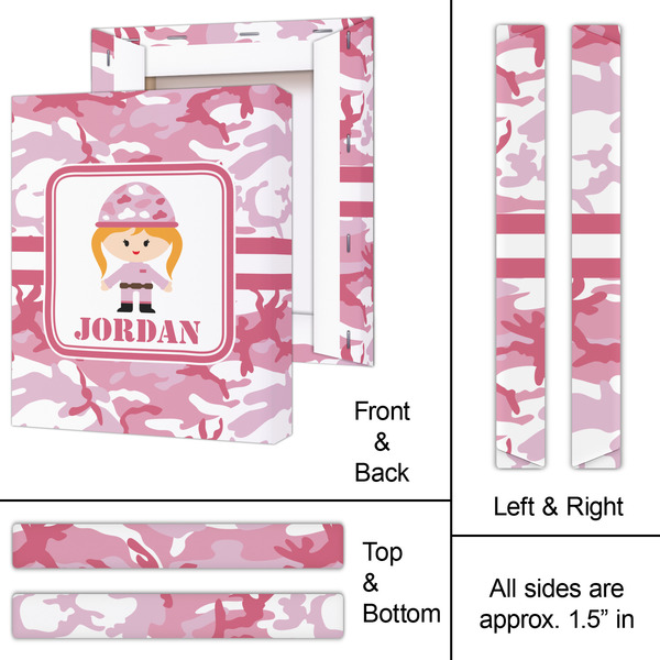 Pink Camo 11x14 - Canvas Print - Approval
