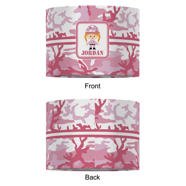 Pink Camo 12" Drum Lampshade - APPROVAL (Fabric)