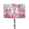 Pink Camo 12" Drum Lampshade - ON STAND (Fabric)