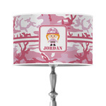 Pink Camo 12" Drum Lamp Shade - Poly-film (Personalized)