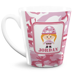 Pink Camo 12 Oz Latte Mug (Personalized)