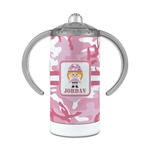 Pink Camo 12 oz Stainless Steel Sippy Cup (Personalized)