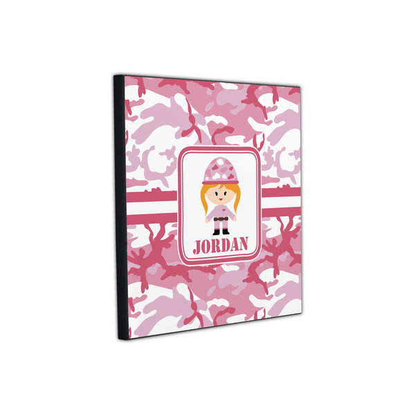 Pink Camo 12x12 Wood Print - Angle View