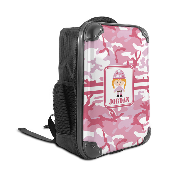 Pink Camo 15" Backpack - ANGLE VIEW