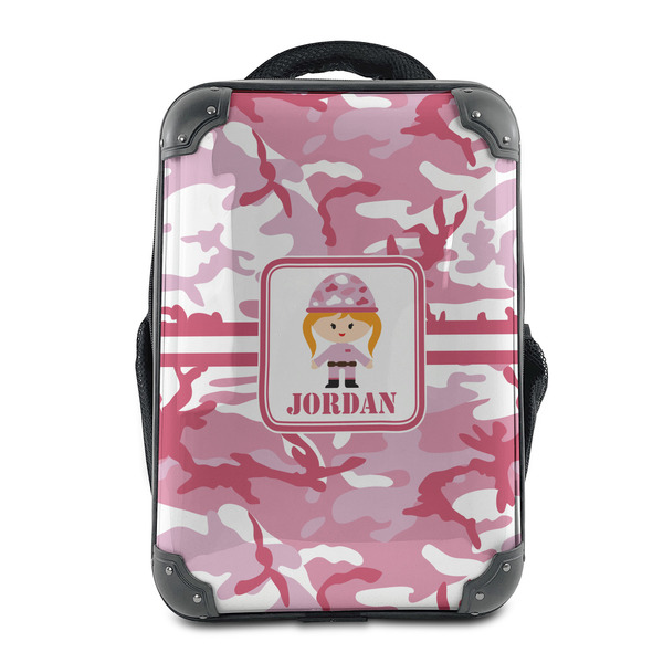 Custom Pink Camo 15" Hard Shell Backpack (Personalized)
