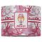 Pink Camo 16" Drum Lampshade - FRONT (Fabric)