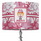 Pink Camo 16" Drum Lampshade - ON STAND (Fabric)