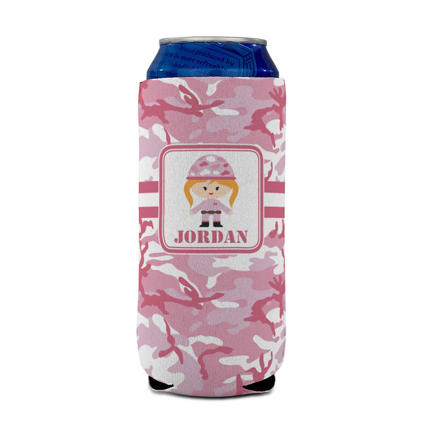 Pink Camo 16oz Can Sleeve - FRONT (on can)