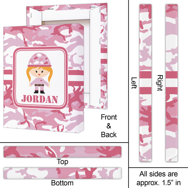 Pink Camo 16x20 - Canvas Print - Approval