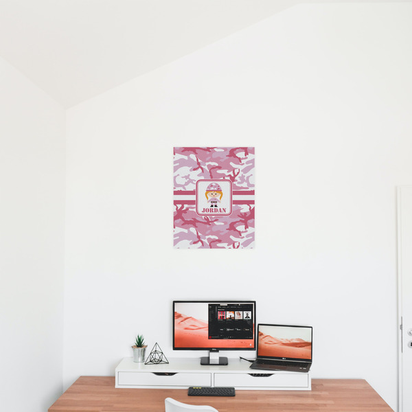 Pink Camo 16x20 - Matte Poster - On the Wall