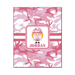 Pink Camo Wood Print - 16x20 (Personalized)