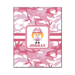 Pink Camo Wood Print - 16x20 (Personalized)