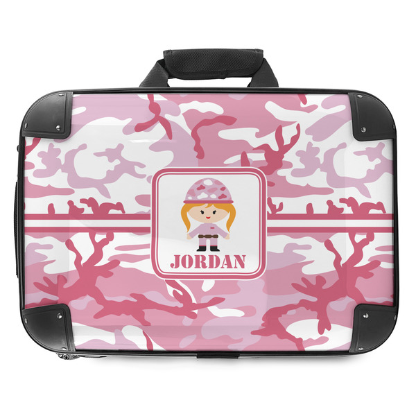 Custom Pink Camo Hard Shell Briefcase - 18" (Personalized)