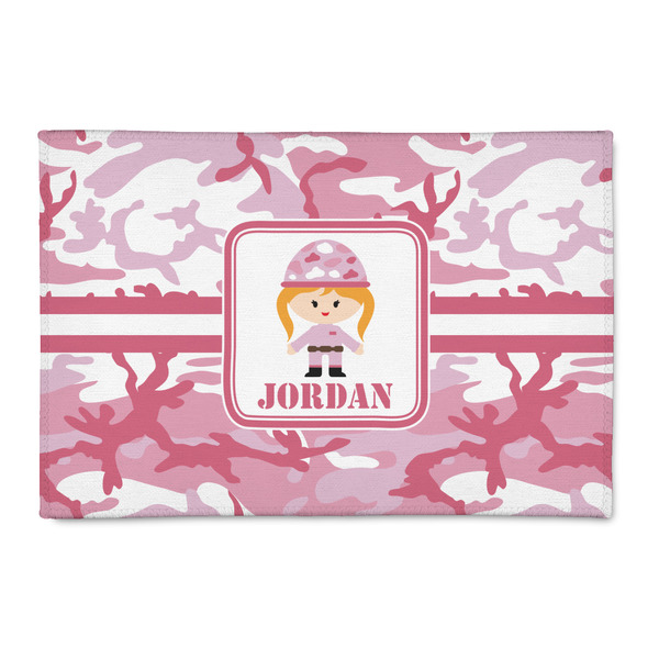 Custom Pink Camo 2' x 3' Indoor Area Rug (Personalized)