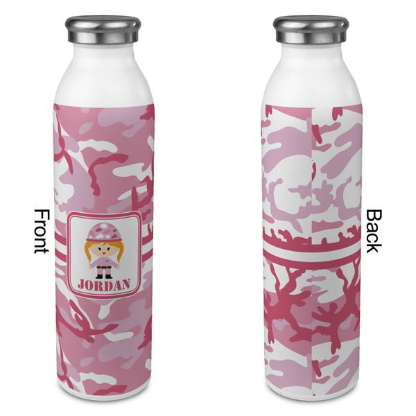 Pink Camo 20oz Water Bottles - Full Print - Approval