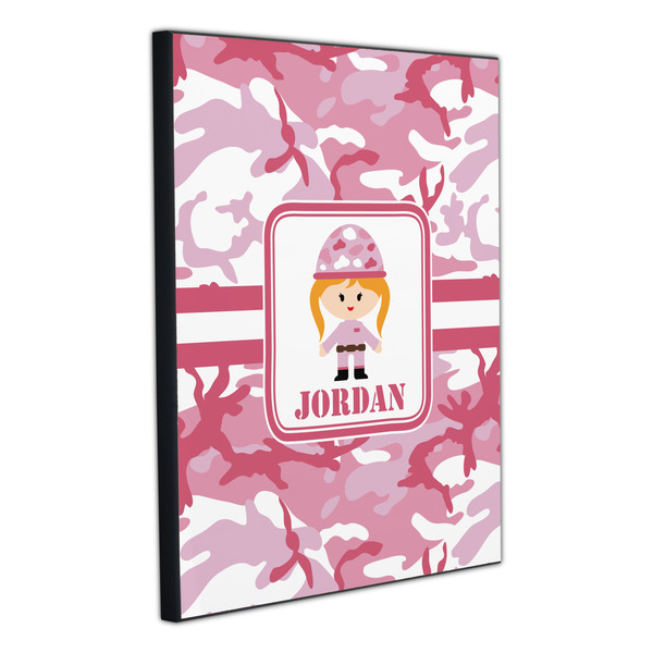 Pink Camo 20x24 Wood Print - Angle View