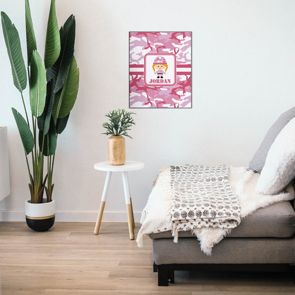 Pink Camo 20x24 Wood Print - In Context
