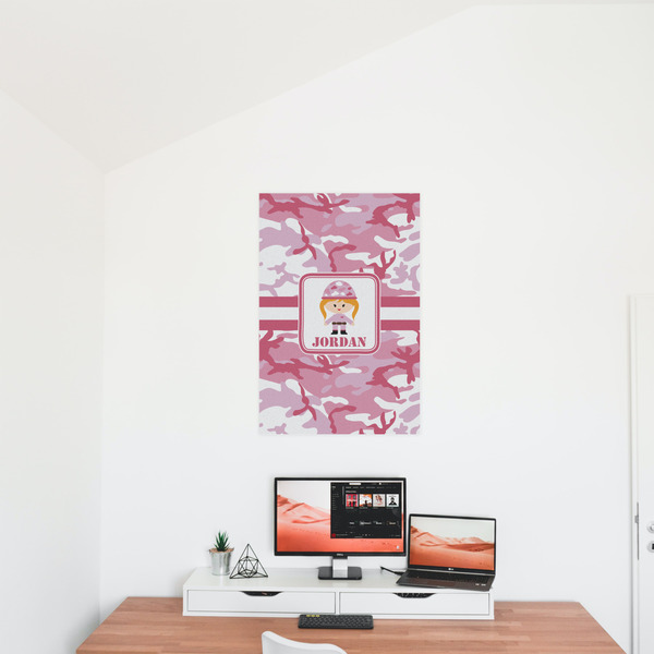 Pink Camo 20x30 - Matte Poster - On the Wall