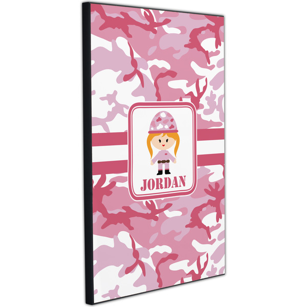 Pink Camo 20x30 Wood Print - Angle View