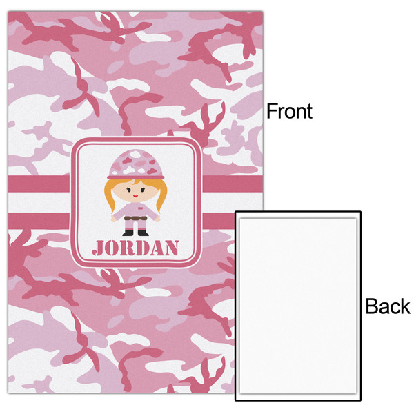 Pink Camo 24x36 - Matte Poster - Front & Back