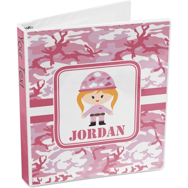 Pink Camo 3-Ring Binder 3/4 - Main