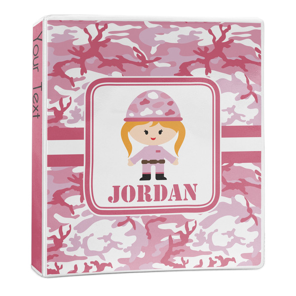 Custom Pink Camo 3-Ring Binder - 1 inch (Personalized)