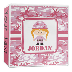 Pink Camo 3-Ring Binder - 2 inch (Personalized)