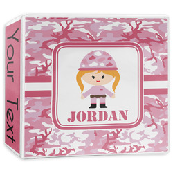Pink Camo 3-Ring Binder - 3 inch (Personalized)