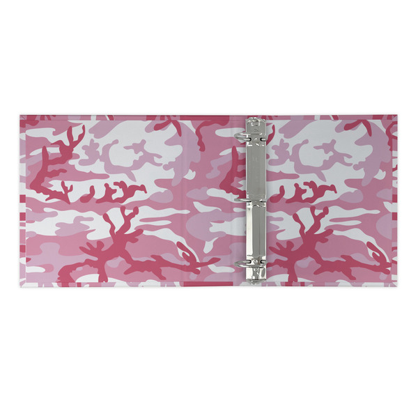 Pink Camo 3 Ring Binders - Full Wrap - 2" - OPEN INSIDE