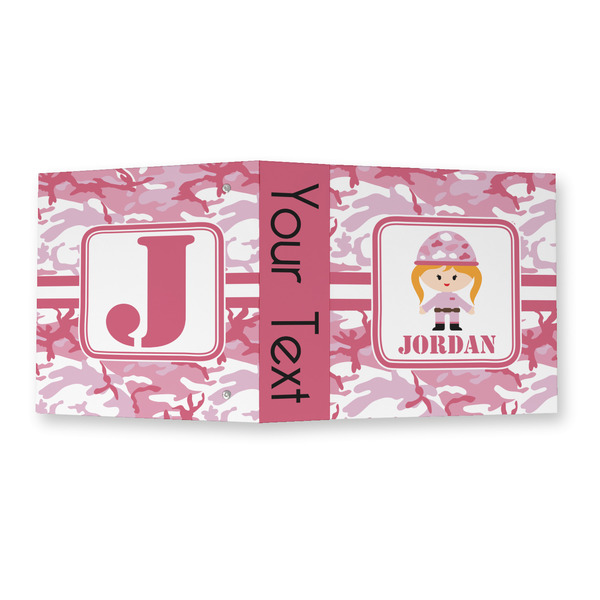 Pink Camo 3 Ring Binders - Full Wrap - 2" - OPEN OUTSIDE