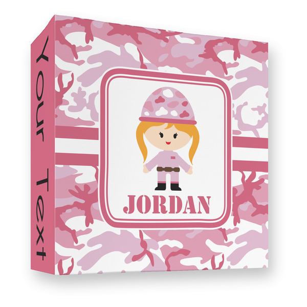 Custom Pink Camo 3 Ring Binder - Full Wrap - 3" (Personalized)