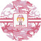 Pink Camo Multipurpose Round Labels - 5" (Personalized)