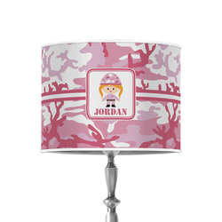 Pink Camo 8" Drum Lamp Shade - Poly-film (Personalized)